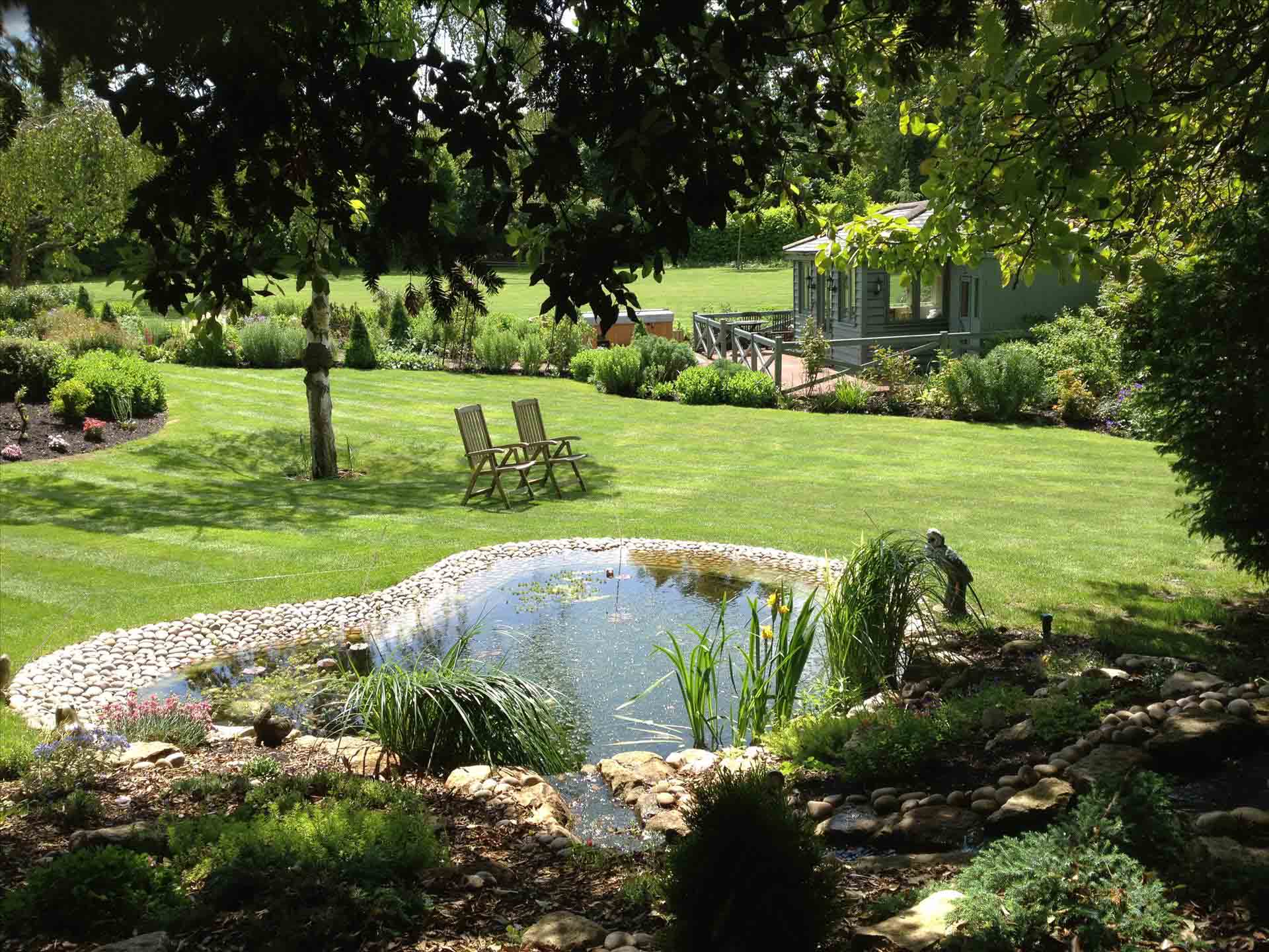 Mixed Fish Pond Construction | Berkshire Landscapes